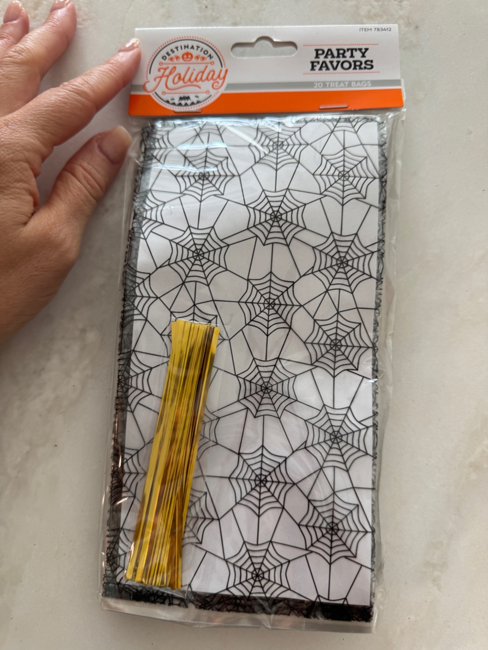 Black & White Spiderweb Treat Bags - Party Favors